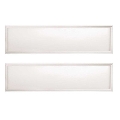 Confezione da 2 pannelli LED da incasso rettangolari Zelek Eco Amstrong 40 W, 3700 lm, IP44, 120x30x1.2cm, 3000 K, bianco, 30.00