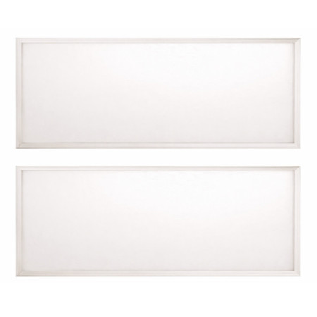 Pack 2 Paneles LED Empotrables Rectangulares Zelek Eco Amstrong 72W 6900lm IP44 120x60x1.2cm 4000K Blanco 30000H SECOM Pantallas