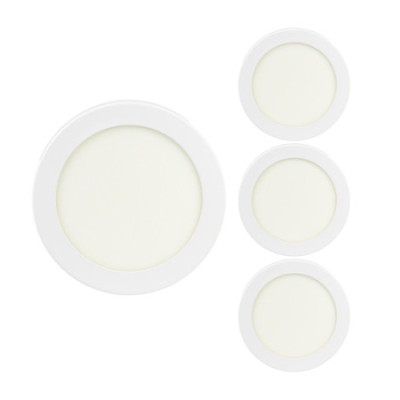 Pack 4 Downlights LED Empotrables Redondos 24W 2400lm Ø22.4cm 5700K Blanco IP44 30000H SECOM Downlight Empotrable 1
