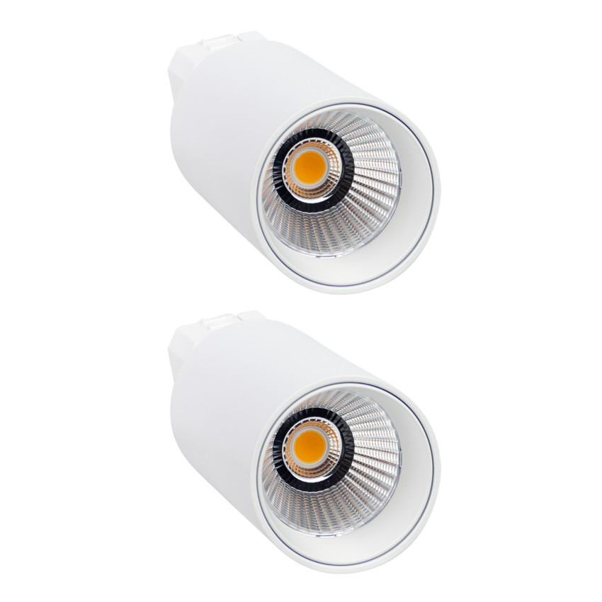 Confezione da 2 proiettori LED da binario Klynder Medium 20 W 1500 lm orientabili, Ø6.5x19.5cm, bianco, 30.000 ore, SECOM