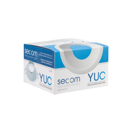 Lot de 10 douilles encastrables circulaires à culot GU10, IP20, blanches, Ø8.7x5cm, SECOM
