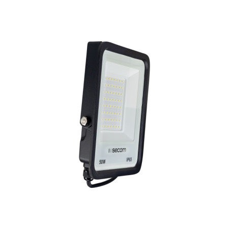 Conjunto de 4 projetores LED TenkoS2 50 W, 5000 lm, IP65, 20 x 4 x 23 cm, preto, 30 000 h, SECOM