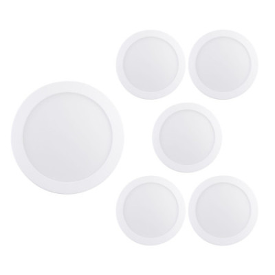 Pack 6 Downlights LED de Superficie Redondos 18W 1800lm Ø20cm 4000K Blanco 30000H SECOM Downlight Superficie 1