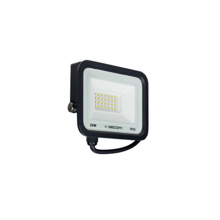 Confezione da 4 proiettori a LED TenkoS2 da 20 W, 1600 lm, IP65, 14 x 3 x 11 cm, 6000 K, nero, 30.000 ore, SECOM