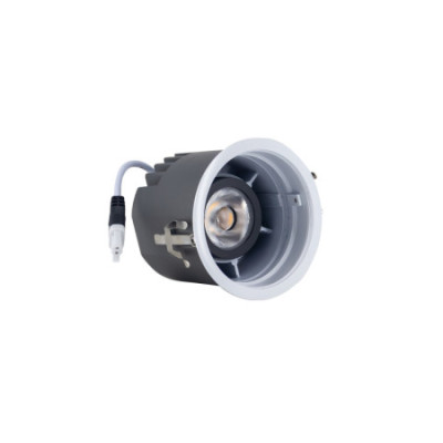 Conjunto de 4 Downlights LED Redondos para Encastrar, 8 W, 800 lm, IP44, Ø7.2x5.9cm, 3000 K, Branco, 50 000 h, SECOM