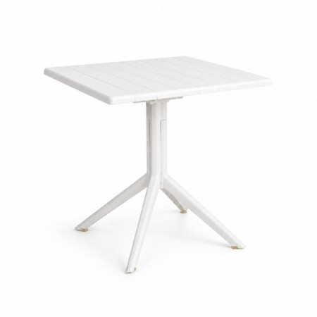Table de bar carrée 70 x 70 cm « Ares » en polypropylène avec plateau rabattable, pour l'intérieur et l'extérieur 7house