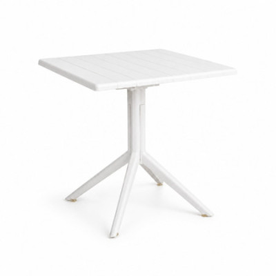 Table de bar carrée 70 x 70 cm « Ares » en polypropylène avec plateau rabattable, pour l'intérieur et l'extérieur 7house