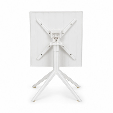 Table de bar carrée 70 x 70 cm « Ares » en polypropylène avec plateau rabattable, pour l'intérieur et l'extérieur 7house