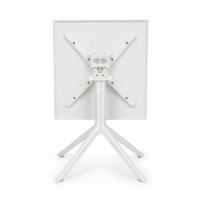 Table de bar carrée 70 x 70 cm « Ares » en polypropylène avec plateau rabattable, pour l'intérieur et l'extérieur 7house