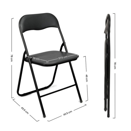 Silla Plegable Acolchada Basic 44x46x78cm 7house Sillas de Comedor 8