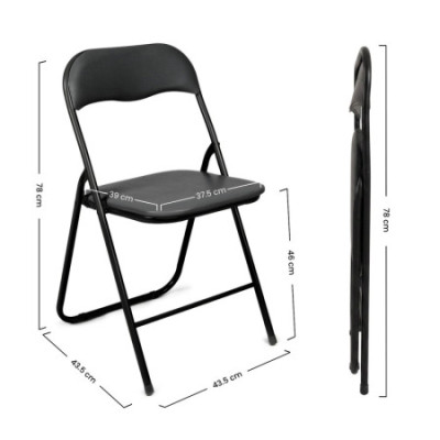 Chaise pliante rembourrée Basic 44 x 46 x 78 cm 7house