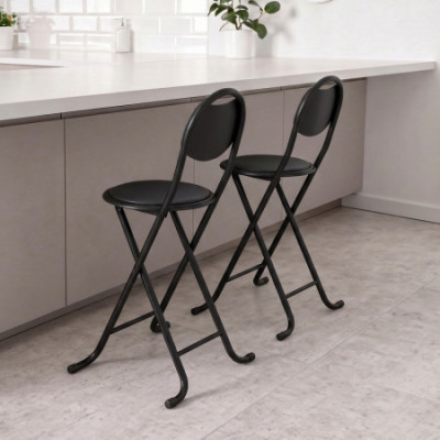 Taburete Plegable Acolchado Basic con Respaldo 35x43x73cm 7house Taburetes 8