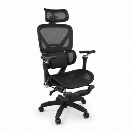 Silla de Oficina Ergonómica ErgoMax Pro con Reposacabezas, Reposabrazos y Reposapiés Retráctil 7house Sillas de Oficina 1