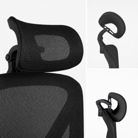 Silla de Oficina Ergonómica ErgoMax Pro con Reposacabezas, Reposabrazos y Reposapiés Retráctil 7house Sillas de Escritorio 4