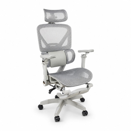 Cadeira de escritório ergonómica ErgoMax Pro com apoio para a cabeça, apoios de braços e apoio para os pés retrátil 7house