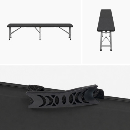 Conjunto de 2 bancos dobráveis para catering, 180 x 28 x 43 cm Thinia Home