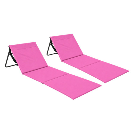 Pack 2 Esterillas Plegables de Playa Acolchadas con Respaldo 149.5x50.5x42cm Thinia Home Esterillas de Playa 1