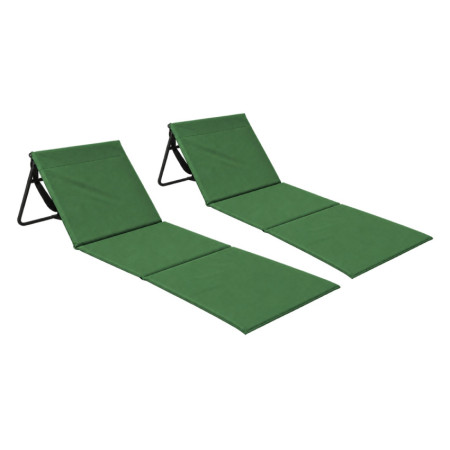Pack 2 Esterillas Plegables de Playa Acolchadas con Respaldo 149.5x50.5x42cm Thinia Home Esterillas de Playa 1