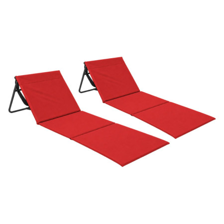 Pack 2 Esterillas Plegables de Playa Acolchadas con Respaldo 149.5x50.5x42cm Thinia Home Esterillas de Playa 1