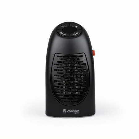 Mini aquecedor com ficha para tomada de parede, 400 W, preto Thinia Home