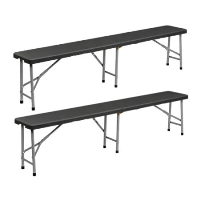Set mit 2 klappbaren Catering-Bänken, 180 x 28 x 43 cm Thinia Home