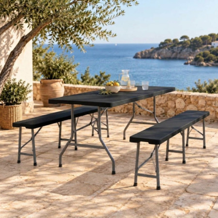 Set mit 2 klappbaren Catering-Bänken, 180 x 28 x 43 cm Thinia Home