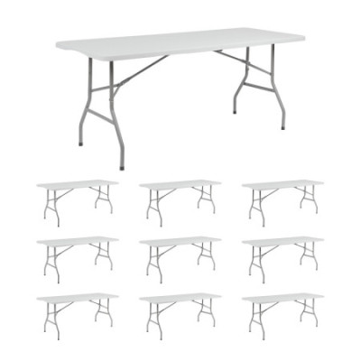 MegaPack: 10 mesas dobráveis retangulares para catering, 180 x 74 cm Thinia Home