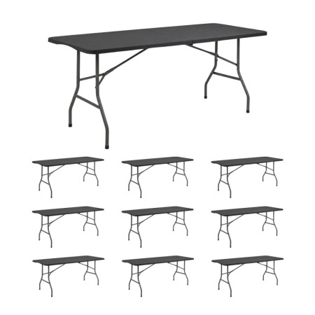 MegaPack: 10 mesas dobráveis retangulares para catering, 180 x 74 cm Thinia Home