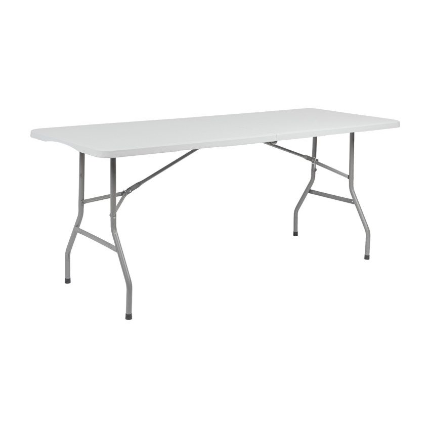 Table pliante rectangulaire pour la restauration et le camping, blanche Dayron