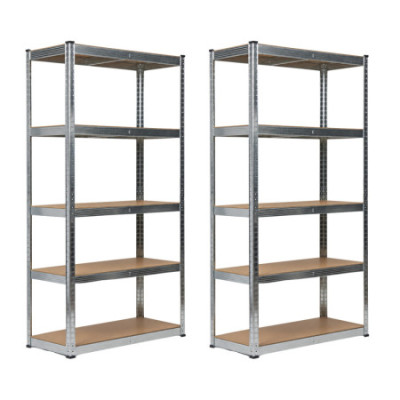 Set di 2 scaffalature modulari in metallo con 5 ripiani, portata 875 kg, 90x40x180 cm Thinia Home