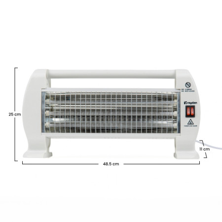 Aquecedor de quartzo horizontal de 1200 W Raydan Home