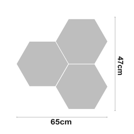 Figura LED VERTEX Decorativa 30W 2400lm 4000K 47x65cm 7hSevenOn Deco Pantallas y Regletas LED 2