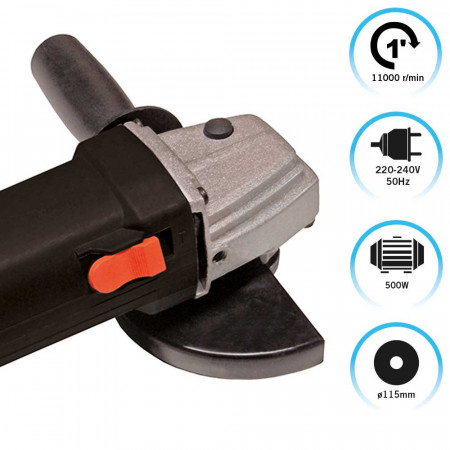 Amoladora Ángular 500W con Disco Ø115mm Amoladora Ángular 500W con Disco Ø115mm