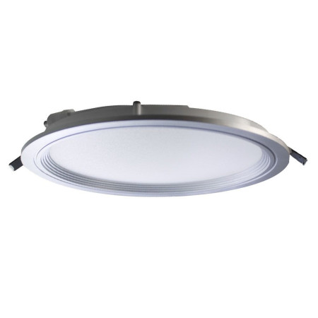 Downlight LED Ultraslim Redondo Embutido 15W 1100lm Ø20,5cm 4000K Alumínio 1Primer Leader Downlight Embutido 2