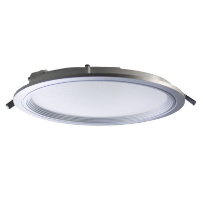 Downlight LED Ultraslim Redondo Embutido 15W 1100lm Ø20,5cm 4000K Alumínio 1Primer Leader Downlight Embutido 2
