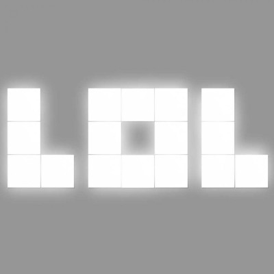 Dekoratives LED-Schriftzeichen „LOL“, 48 W, 3200 lm, 4000 K, 45 × 125 cm, 7hSevenOn Deco LED-Bildschirme und LED-Leisten 1