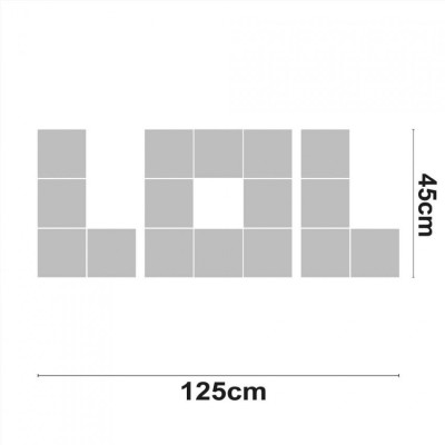 Dekoratives LED-Schriftzug „LOL“, 48 W, 3200 lm, 4000 K, 45 × 125 cm, 7hSevenOn Deco, LED-Displays und LED-Leisten 2