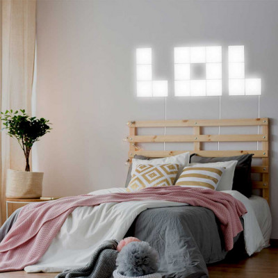 Palabra LED LOL Decorativa 48W 3200lm 4000K 45x125cm 7hSevenOn Deco Pantallas y Regletas LED 3