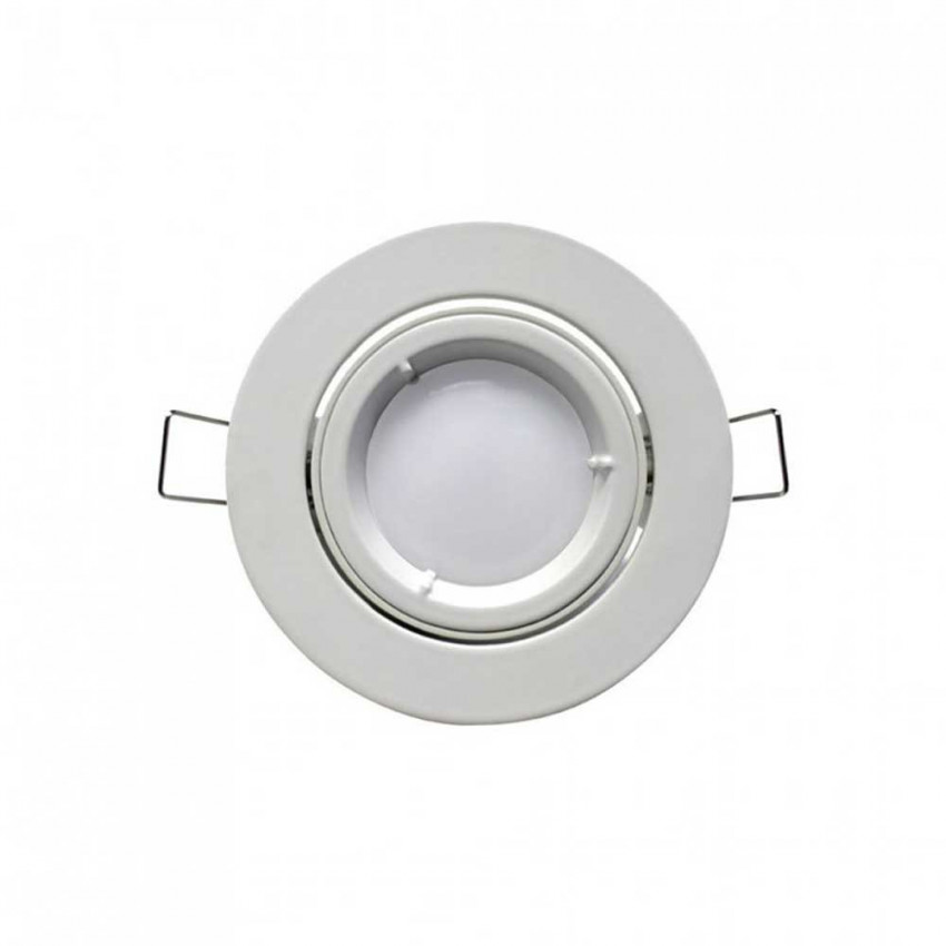 Foco LED Empotrable Orientable Redondo GU10 7W 560lm Ø7cm Blanco 7hSevenOn Foco LED Empotrable Orientable Redondo GU10 7W 560lm Ø7cm Blanco 7hSevenOn
