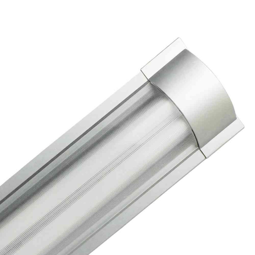 Luminária Fluorescente 2x18W T8 Tubos G13 2600lm 4000K Alumínio 7hSevenOn Saída 1