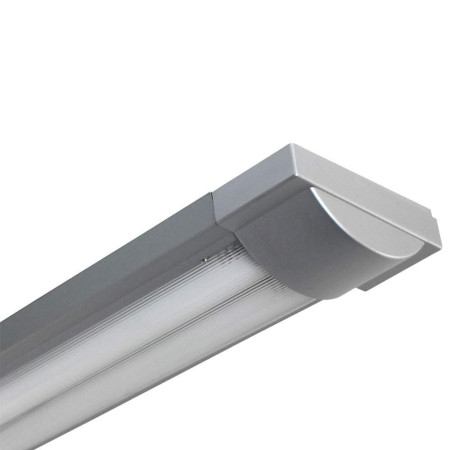 Luminária Fluorescente 2x18W T8 Tubos G13 2600lm 4000K Alumínio 7hSevenOn Saída 2