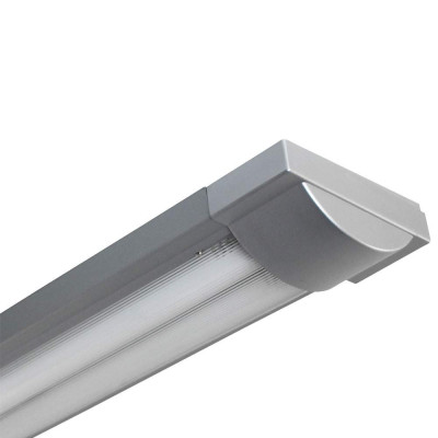 Luminária Fluorescente 2x18W T8 Tubos G13 2600lm 4000K Alumínio 7hSevenOn Saída 2