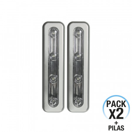 Pack 2 Pulsadores Luminosos LED de Noche Rectangular 7hSevenOn Elec Pack 2 Pulsadores Luminosos LED de Noche Rectangular 7hSevenOn Elec