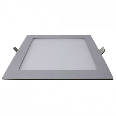 Downlight LED Ultraslim Recessed Square 15W 1100lm 20,5x20,5cm 4000K Alumínio 7hSevenOn Downlight Recessed 3
