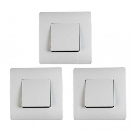Pack 3 Conmutadores Simples Empotrables 7hSevenOn Elec | Orion91