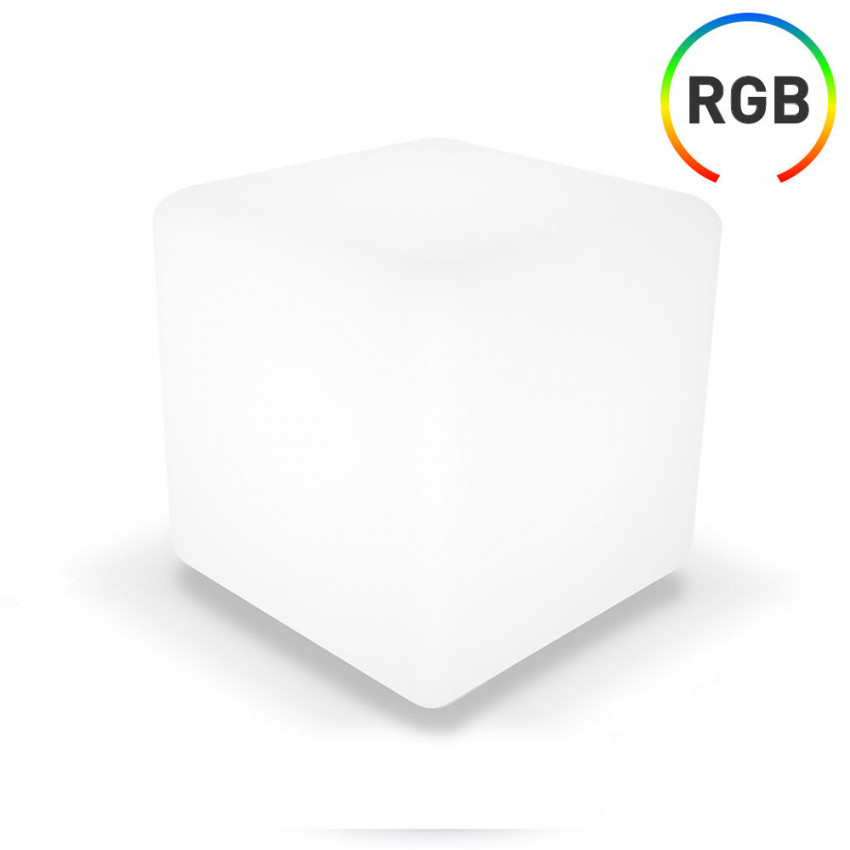 Cubo LED RGB Decorativa 30x30cm con Mando 7hSevenOn Outdoor Cubo LED RGB Decorativa 30x30cm con Mando 7hSevenOn Outdoor