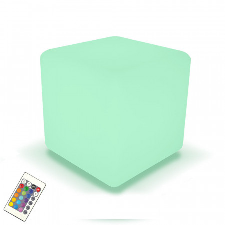 Cubo LED RGB Decorativa 30x30cm con Mando 7hSevenOn Outdoor Cubo LED RGB Decorativa 30x30cm con Mando 7hSevenOn Outdoor