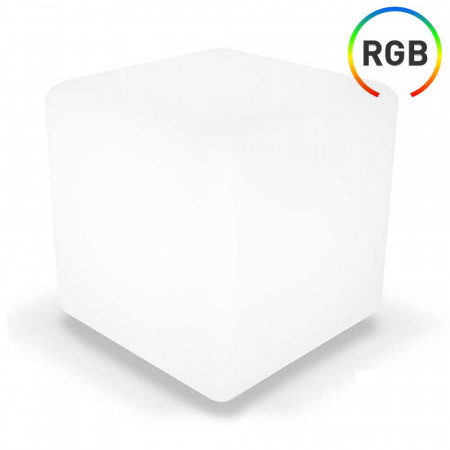 Cubo LED RGB Decorativa 40x40cm con Mando 7hSevenOn Outdoor Cubo LED RGB Decorativa 40x40cm con Mando 7hSevenOn Outdoor