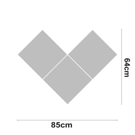 Figura LED ARROW Decorativa 30 W, 2400 lm, 4000 K, 64 x 85 cm, 7hSevenOn Deco, Ecrãs e Barras LED 2