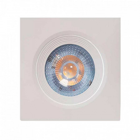 Foco LED Empotrable Orientable Cuadrado GU10 10W 900lm Ø9,5cm Blanco 7hSevenOn Foco LED Empotrable Orientable Cuadrado GU10 10W 900lm Ø9,5cm Blanco 7hSevenOn